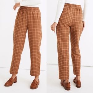 Madewell Waffleback Pull-On High-Rise Tapered Pants (Tall)